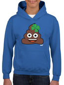 Lucky Poo Emoji - Fun Clover Charm Design Youth's Hoodie