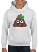 Lucky Poo Emoji - Fun Clover Charm Design Youth's Hoodie