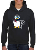 Penguin Varsity P - Cozy Mascot Emoji Graphic Youth's Hoodie