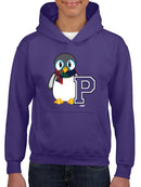 Penguin Varsity P - Cozy Mascot Emoji Graphic Youth's Hoodie
