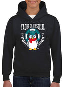 Yacht Club Social Penguin Design – Nautical Charm Youth's Hoodie