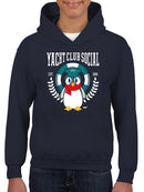 Yacht Club Social Penguin Design – Nautical Charm Youth's Hoodie