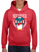 Yacht Club Social Penguin Design – Nautical Charm Youth's Hoodie