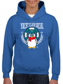 Yacht Club Social Penguin Design – Nautical Charm Youth's Hoodie