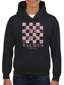 Taurus Zodiac Graphic - Bull Symbol Retro Design Youth's Hoodie