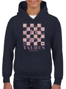 Taurus Zodiac Graphic - Bull Symbol Retro Design Youth's Hoodie
