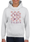 Taurus Zodiac Graphic - Bull Symbol Retro Design Youth's Hoodie