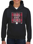 Never Enough Tartan - Bold Plaid Statement Graphic Youth's Hoodie