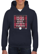 Never Enough Tartan - Bold Plaid Statement Graphic Youth's Hoodie