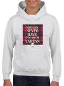 Never Enough Tartan - Bold Plaid Statement Graphic Youth's Hoodie