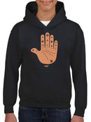 Astro Palmistry - Zodiac Hand Emoji Art Design Youth's Hoodie