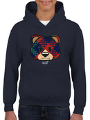 Argyle Bear Vibes - Classic Plaid Emoji Design Youth's Hoodie