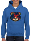 Argyle Bear Vibes - Classic Plaid Emoji Design Youth's Hoodie