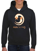 Make a Wish - Crescent Moon and Star Graphic Youth's Hoodie