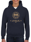 Le Soleil Radiance - Vintage Sun Emoji Graphic Youth's Hoodie