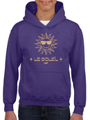 Le Soleil Radiance - Vintage Sun Emoji Graphic Youth's Hoodie