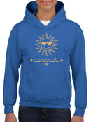 Le Soleil Radiance - Vintage Sun Emoji Graphic Youth's Hoodie