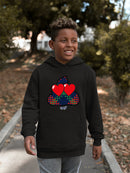 Argyle Love Emoji - Playful Hearts Graphic Youth's Hoodie
