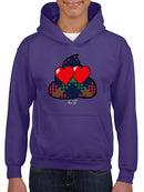 Argyle Love Emoji - Playful Hearts Graphic Youth's Hoodie