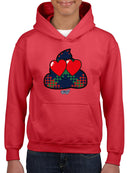 Argyle Love Emoji - Playful Hearts Graphic Youth's Hoodie