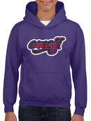 Emoji Graffiti Plaid - Red Urban Street Art Design Youth's Hoodie