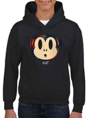 Plaid Monkey Surprise - Retro Animal Emoji Design Youth's Hoodie