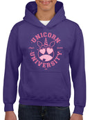 Unicorn University - Heart-Eyed Emoji Design Youth's Hoodie