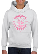 Unicorn University - Heart-Eyed Emoji Design Youth's Hoodie