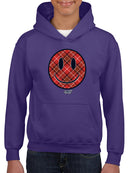 Plaid Smile - Trendy Checkered Emoji Design Youth's Hoodie