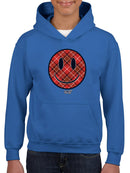 Plaid Smile - Trendy Checkered Emoji Design Youth's Hoodie