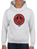 Plaid Smile - Trendy Checkered Emoji Design Youth's Hoodie