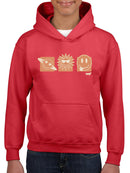 Celestial Joy Icons - Retro Cosmic Emojis Youth's Hoodie