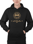 Le Soleil Radiance - Vintage Sun Emoji Graphic Men's Hoodie