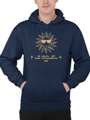 Le Soleil Radiance - Vintage Sun Emoji Graphic Men's Hoodie