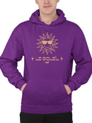 Le Soleil Radiance - Vintage Sun Emoji Graphic Men's Hoodie