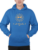 Le Soleil Radiance - Vintage Sun Emoji Graphic Men's Hoodie