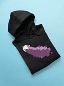 Pixel Eggplant Fun Emoji - Retro Meme Art Design Men's Hoodie