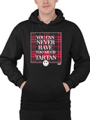 Never Enough Tartan - Bold Plaid Statement Graphic Men's Hoodie