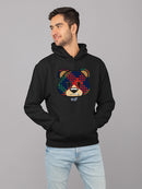 Argyle Bear Vibes - Classic Plaid Emoji Design Men's Hoodie