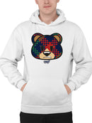 Argyle Bear Vibes - Classic Plaid Emoji Design Men's Hoodie