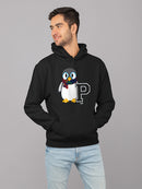 Penguin Varsity P - Cozy Mascot Emoji Graphic Men's Hoodie