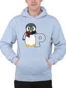 Penguin Varsity P - Cozy Mascot Emoji Graphic Men's Hoodie