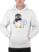 Penguin Varsity P - Cozy Mascot Emoji Graphic Men's Hoodie