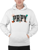 PRPY Street Graphic - Playful Symbols Art Design Men's Hoodie