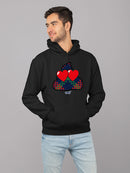 Argyle Love Emoji - Playful Hearts Graphic Men's Hoodie