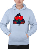Argyle Love Emoji - Playful Hearts Graphic Men's Hoodie