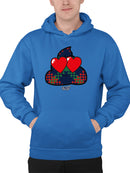 Argyle Love Emoji - Playful Hearts Graphic Men's Hoodie