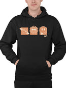 Celestial Joy Icons - Retro Cosmic Emojis Men's Hoodie