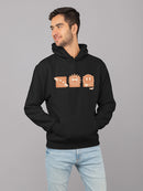 Celestial Joy Icons - Retro Cosmic Emojis Men's Hoodie