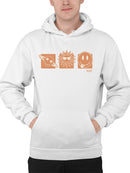Celestial Joy Icons - Retro Cosmic Emojis Men's Hoodie
